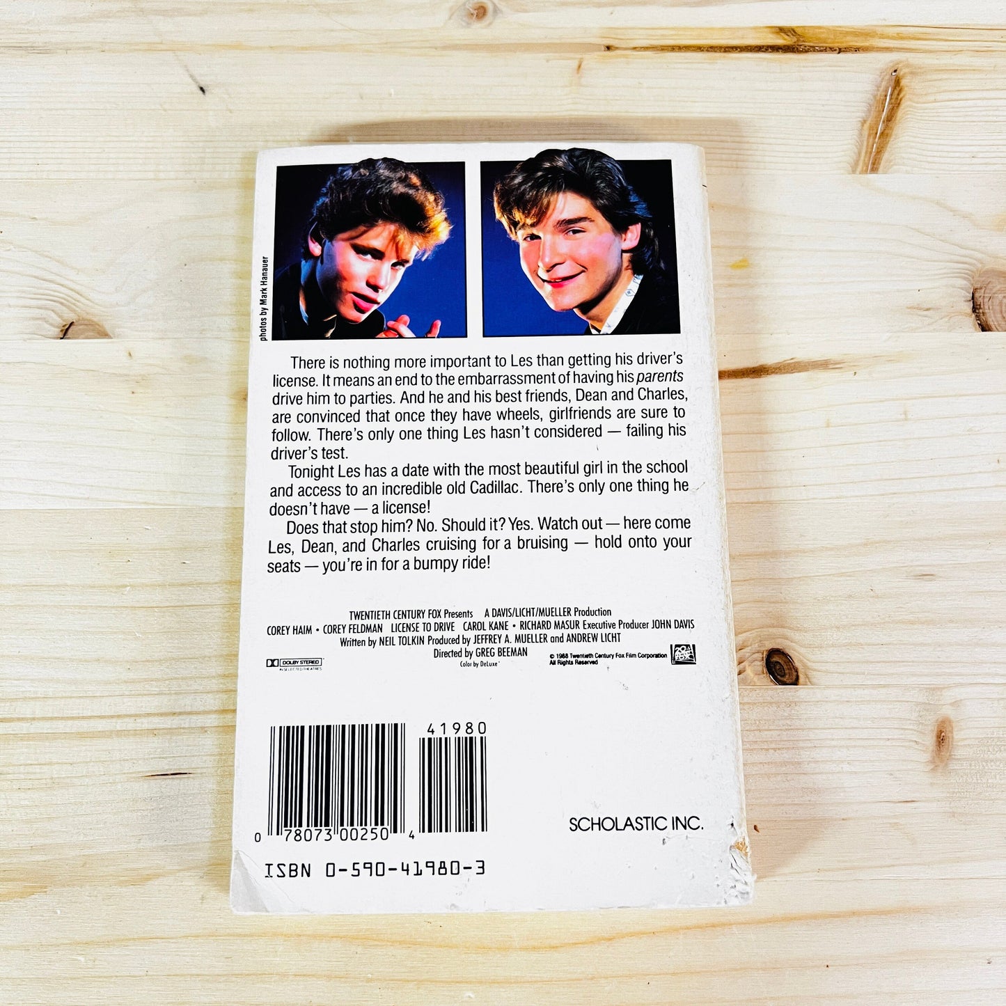 License To Drive Novelization Paperback Book