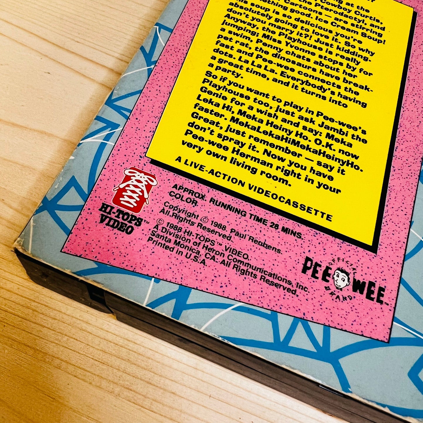 Pee Wees Playhouse Ice Cream Soup VHS Tape