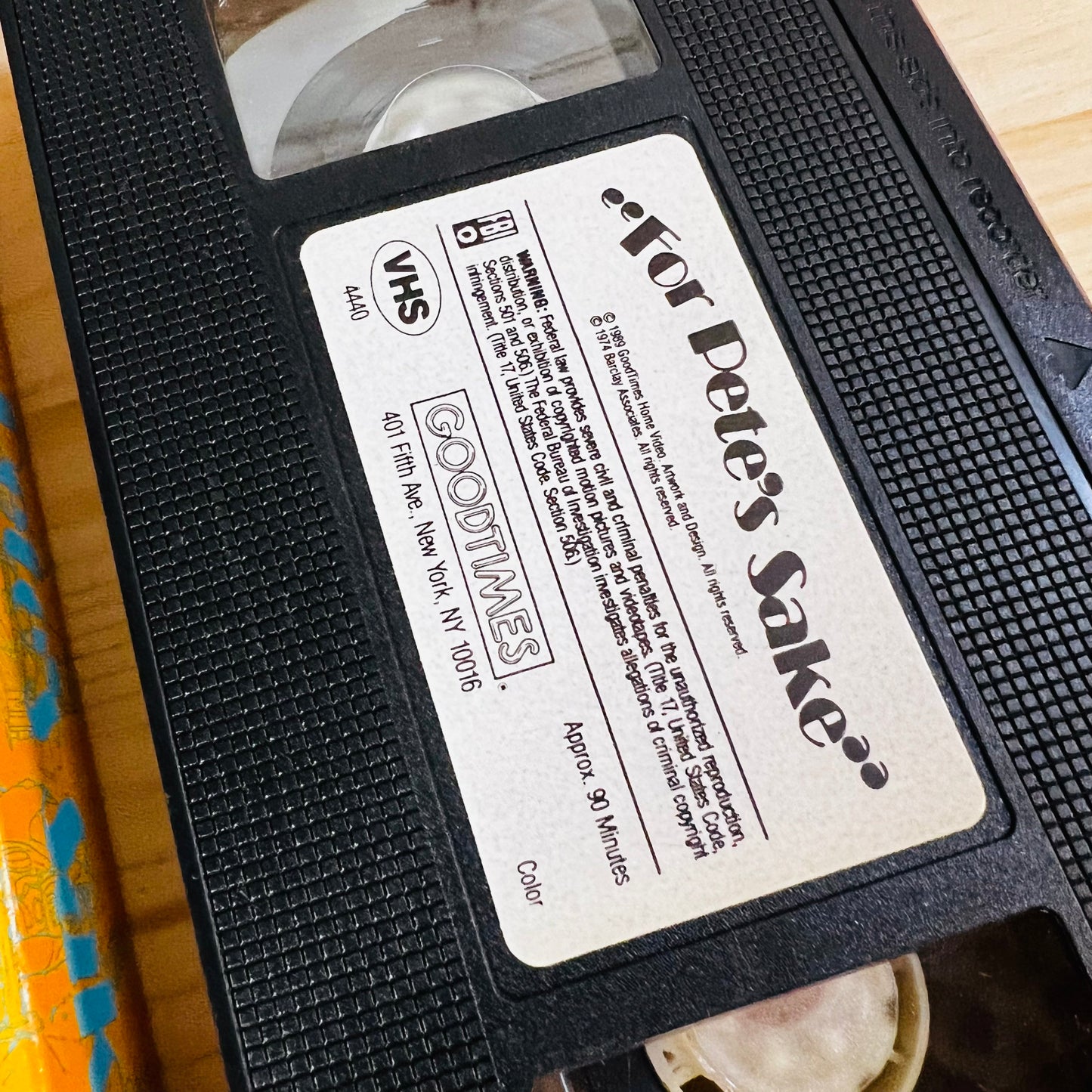 For Pete’s Sake VHS Tape
