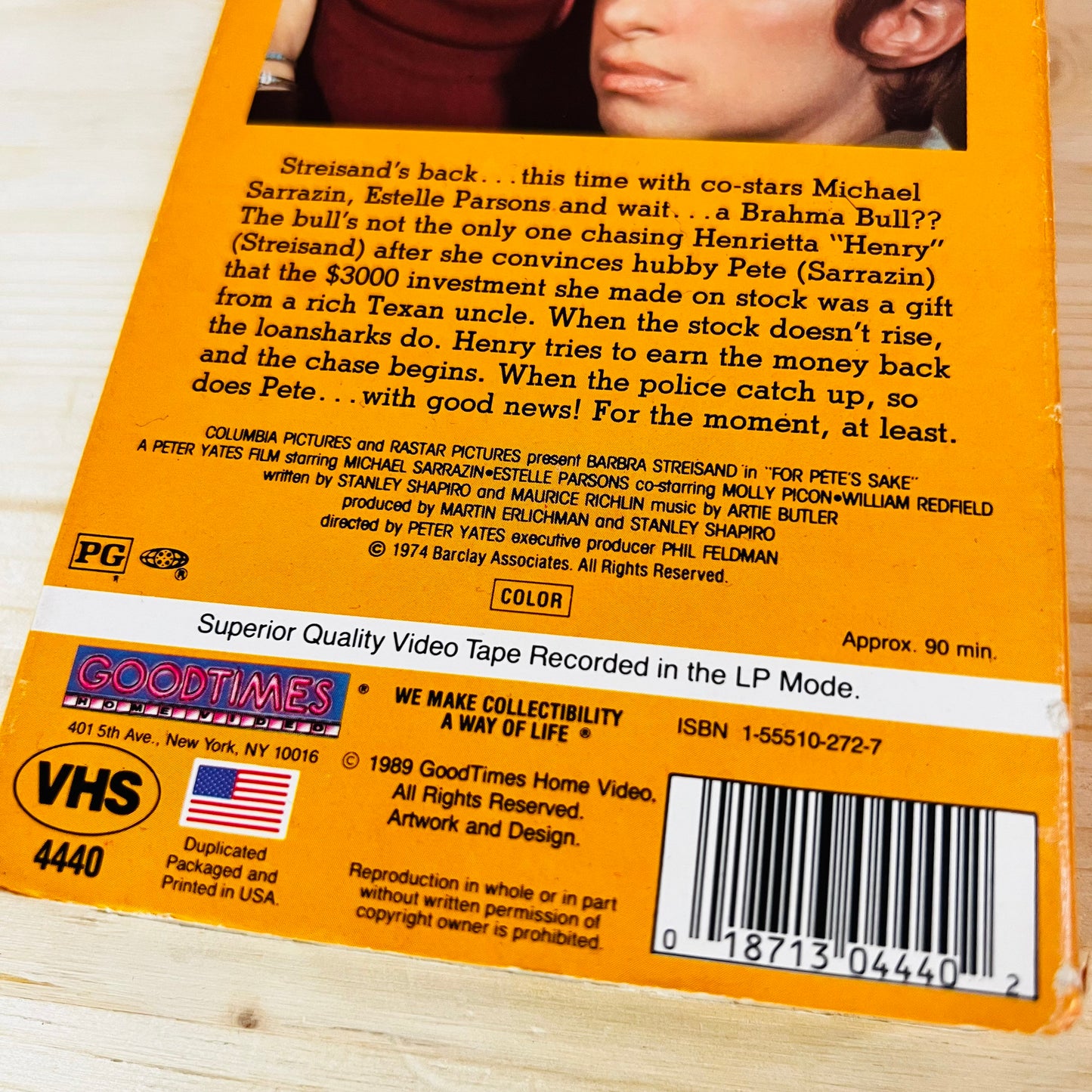 For Pete’s Sake VHS Tape