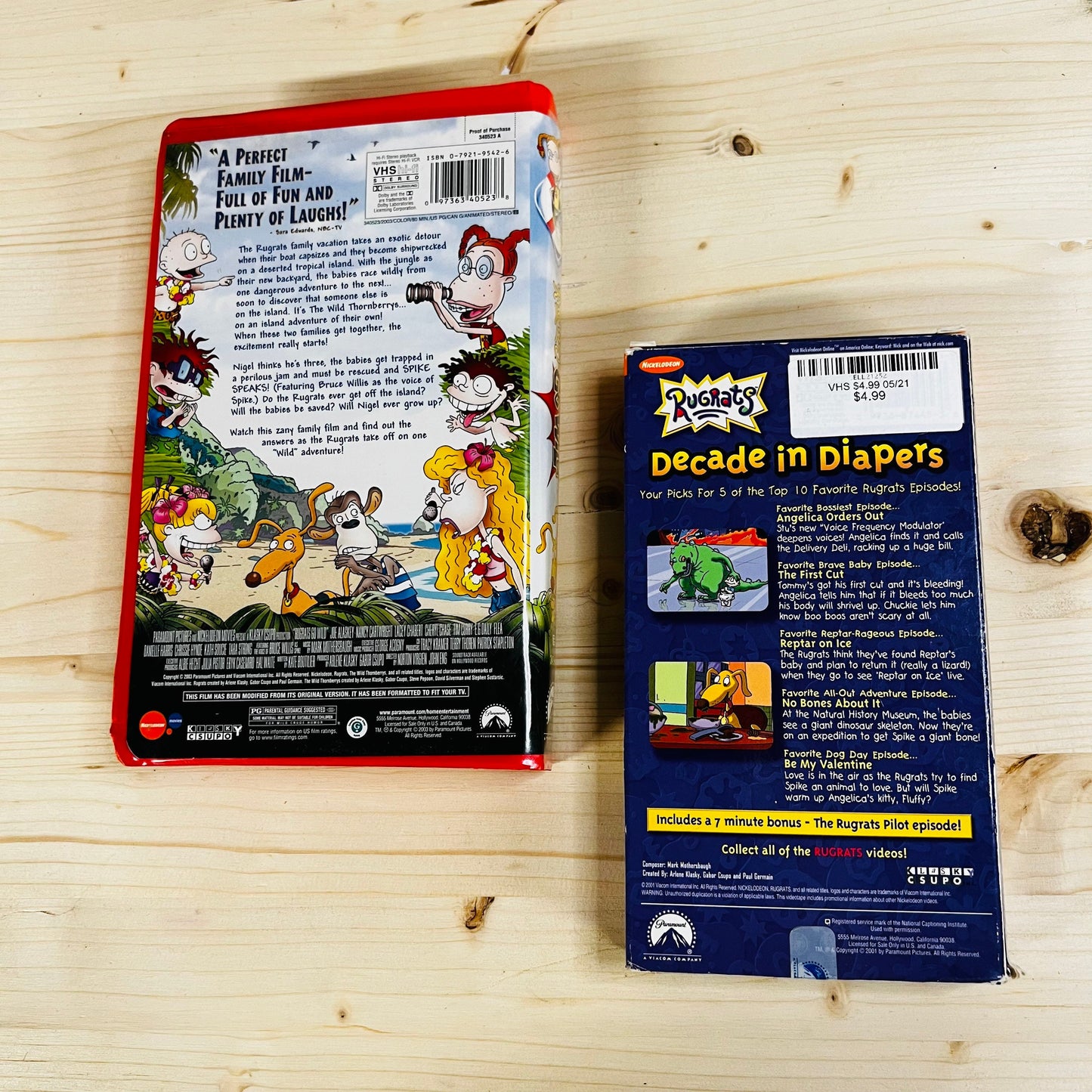 Lot of 2 Rugrats VHS Tapes
