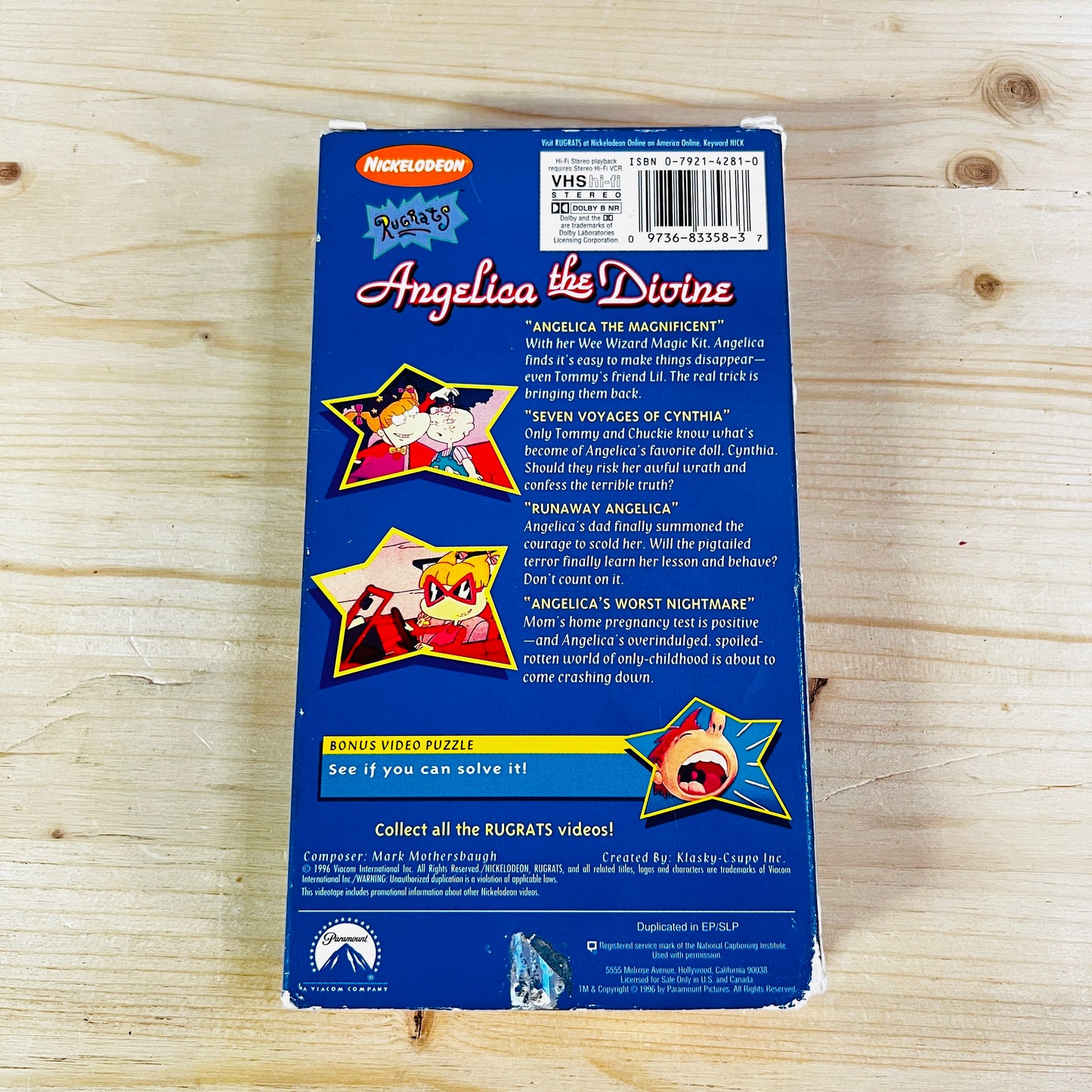Rugrats Angelica the Divine VHS Tape
