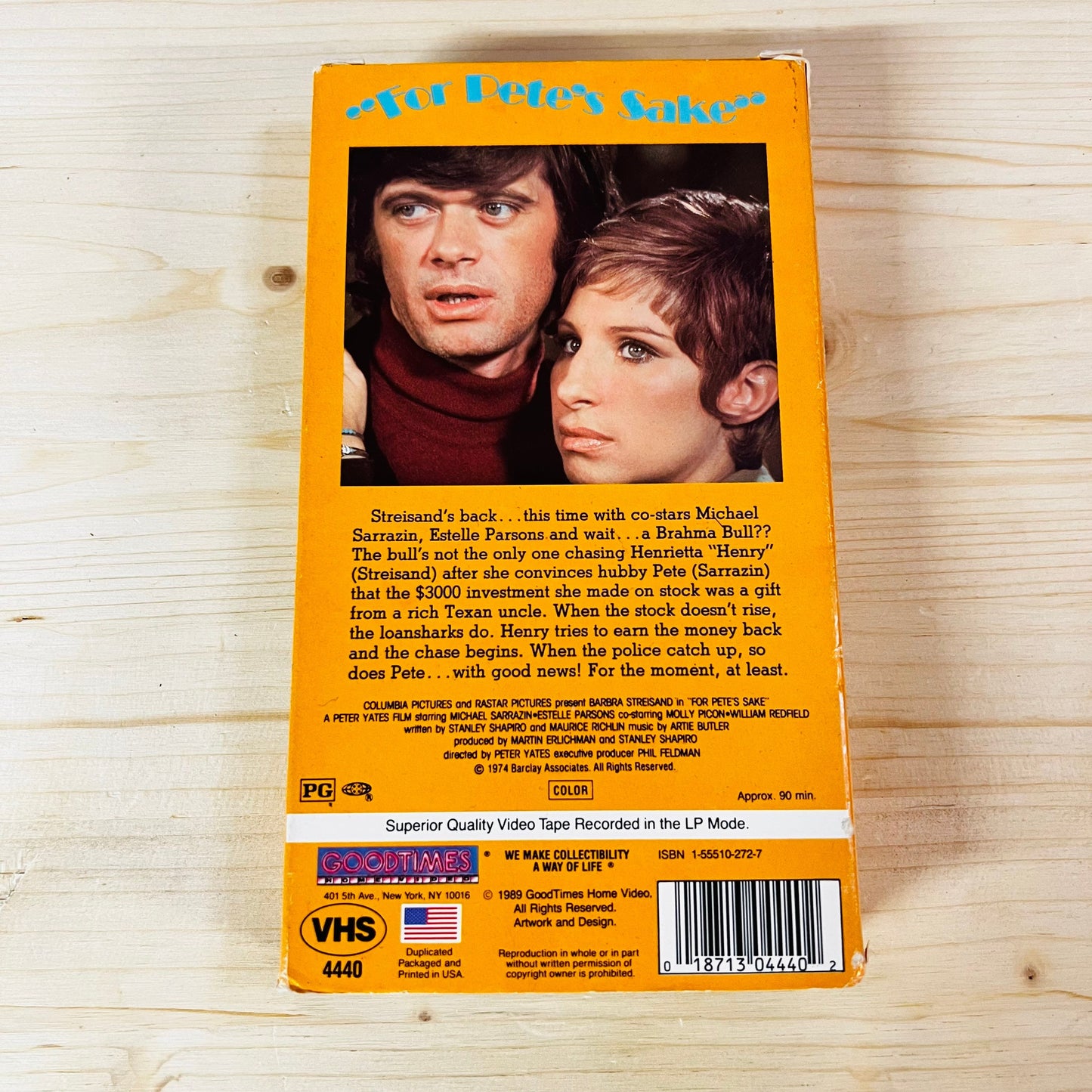 For Pete’s Sake VHS Tape