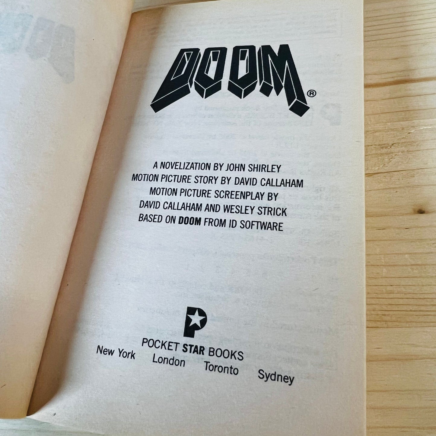 Doom Novelization Book