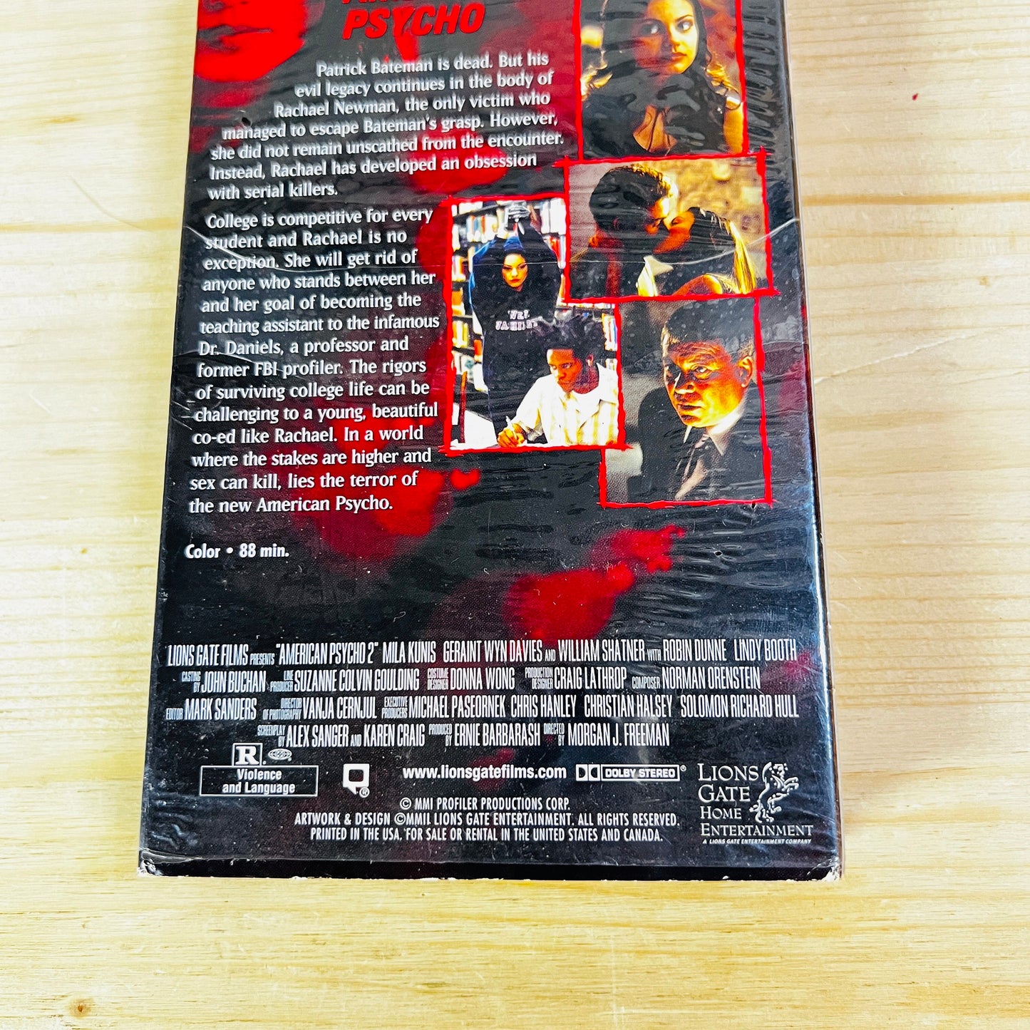 American Psycho 2 VHS Tape