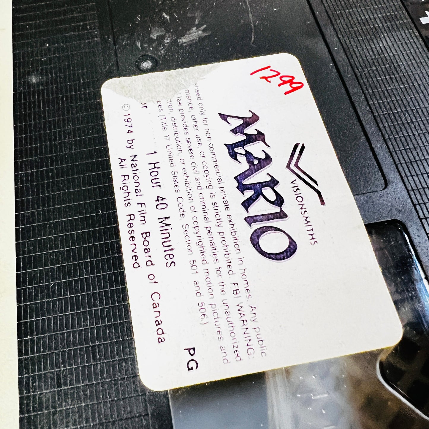 Mario VHS Tape