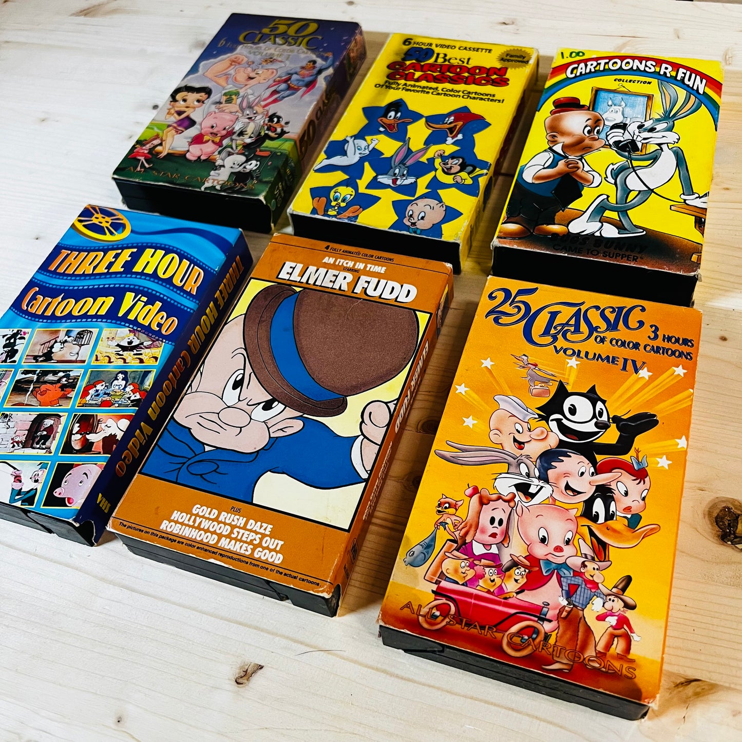 Classic Cartoon VHS Tapes Lot of Six